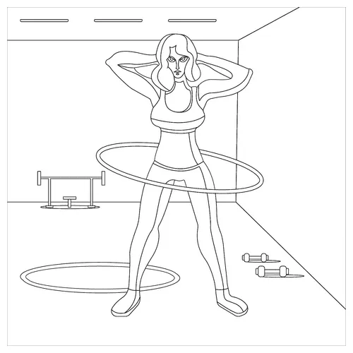 Hula Hoop Picture Coloring Pages - Coloring Cool
