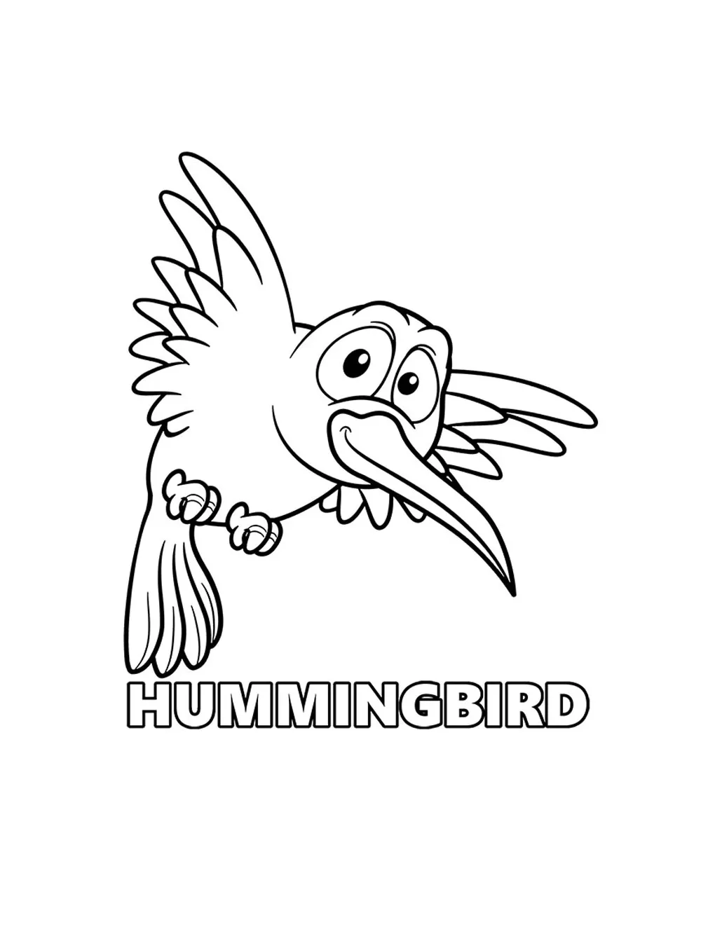 Hummingbird coloring page