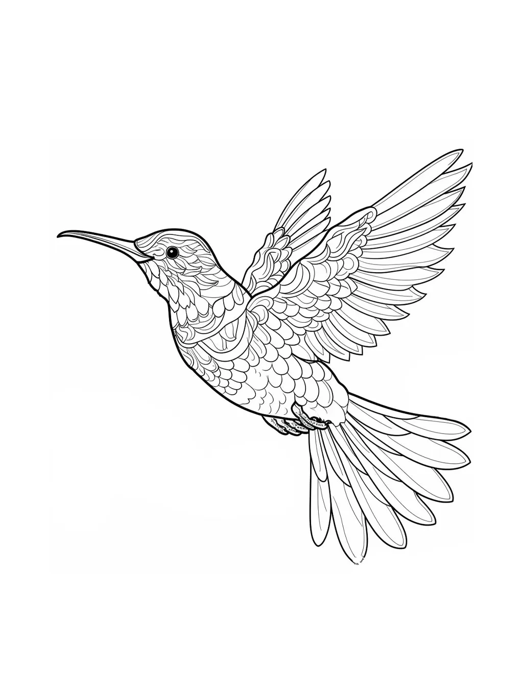 Hummingbird coloring page printable coloring page