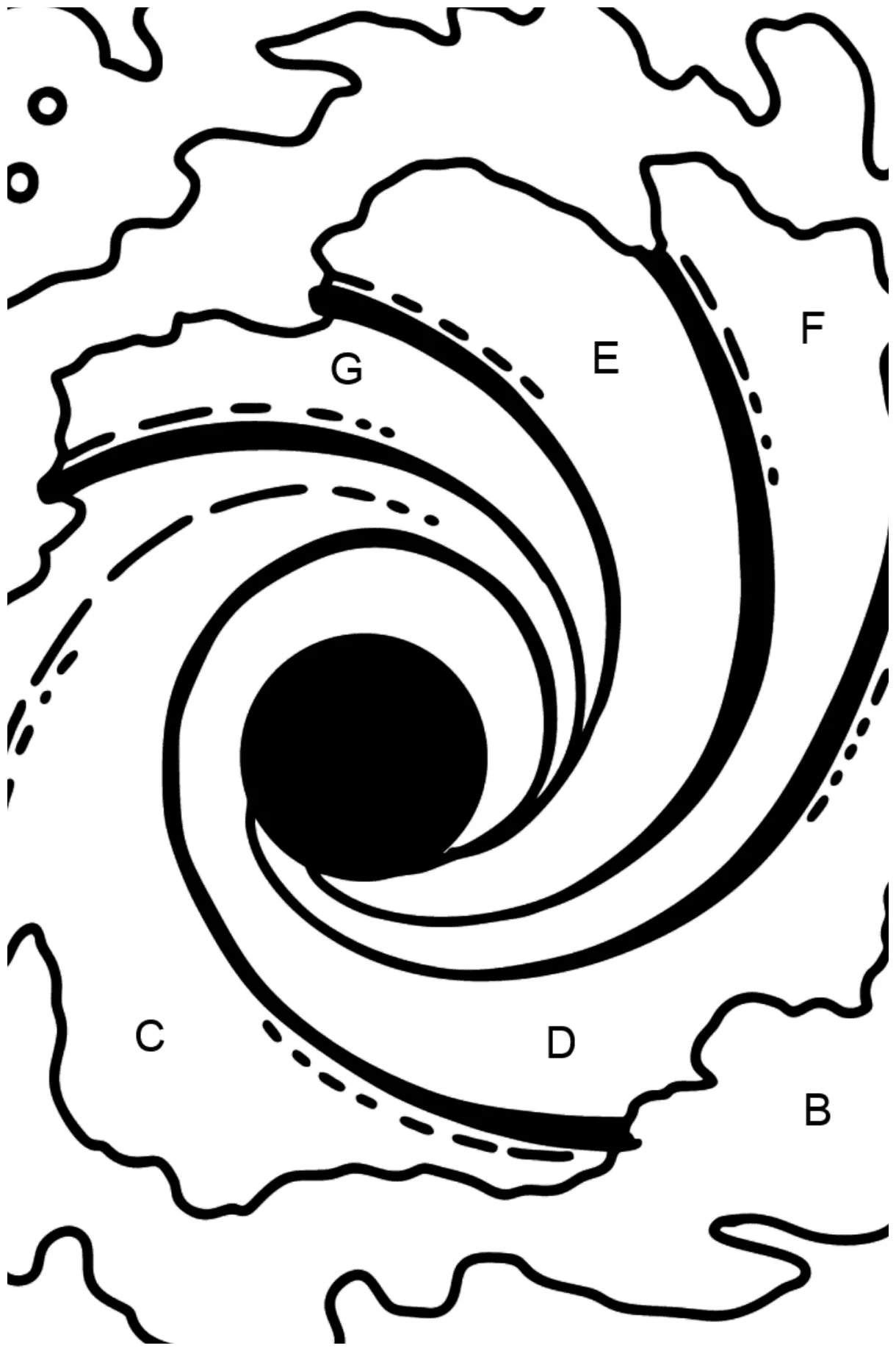 Collection of Hurricane Coloring Pages - Free Printable