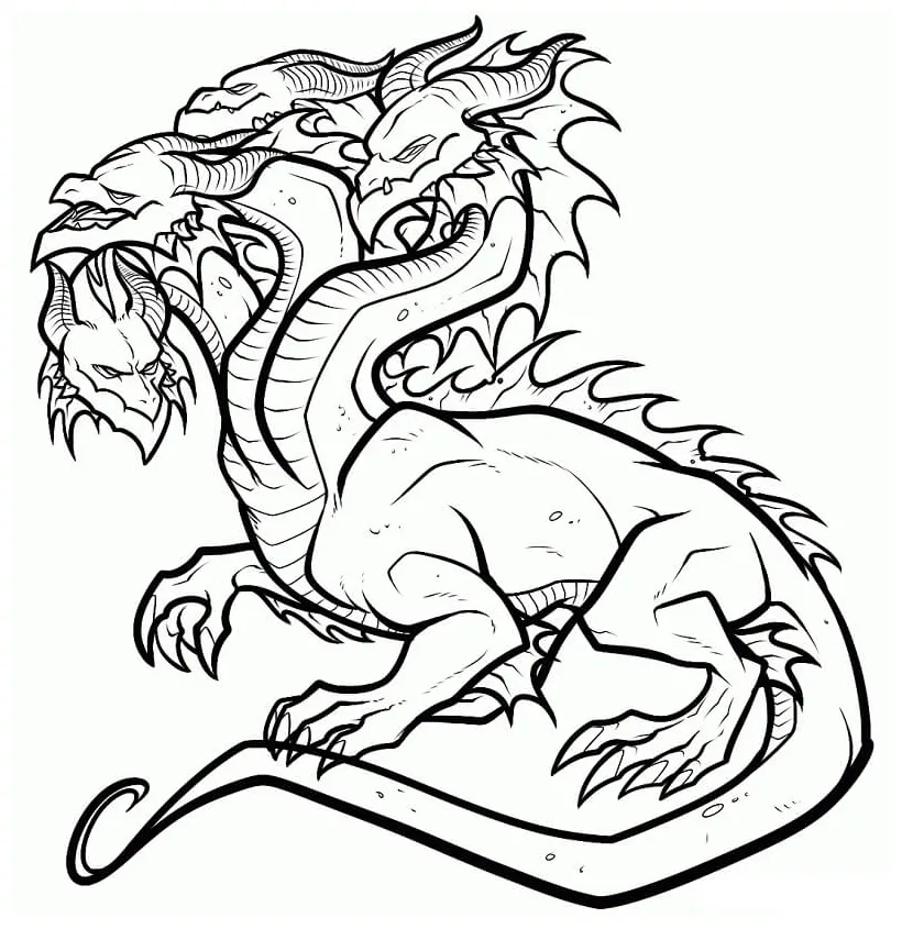 Legend Hydra Coloring Page - Free Printable Coloring Pages for Kids