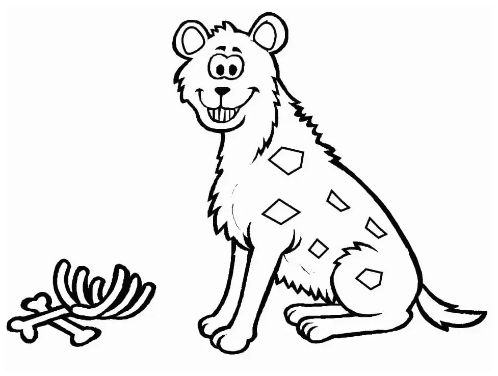 Hyena Coloring Page