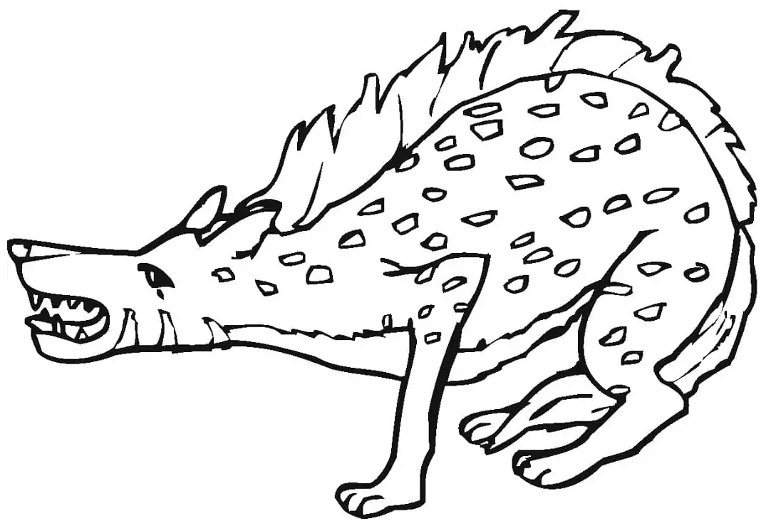 Hyena Coloring Page