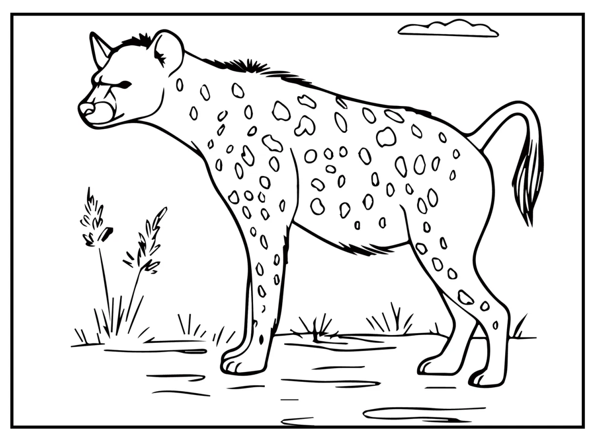 Hyena Pictures Coloring Page - Free Printable Coloring Pages