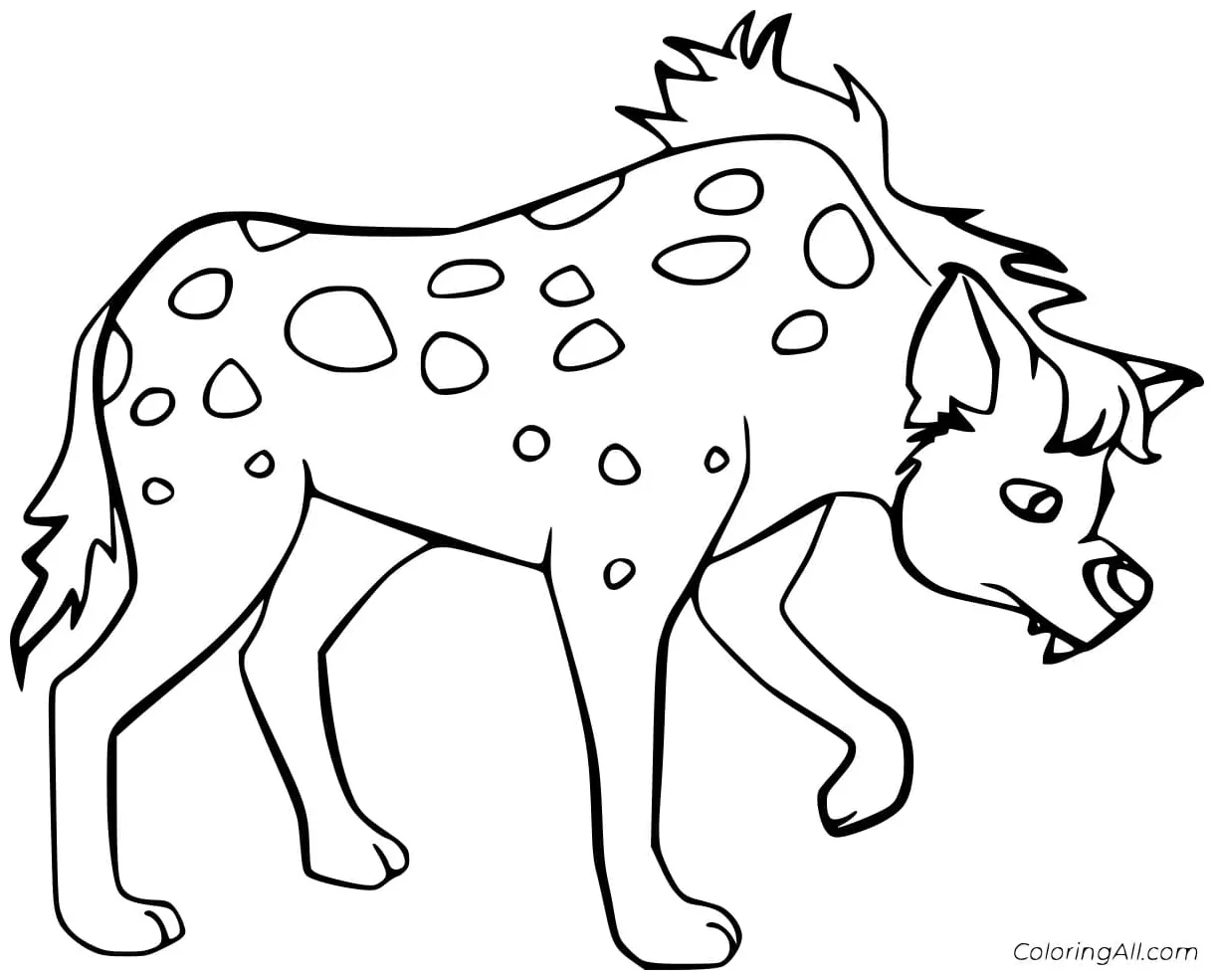 Hyena Coloring Pages - Coloring Cool