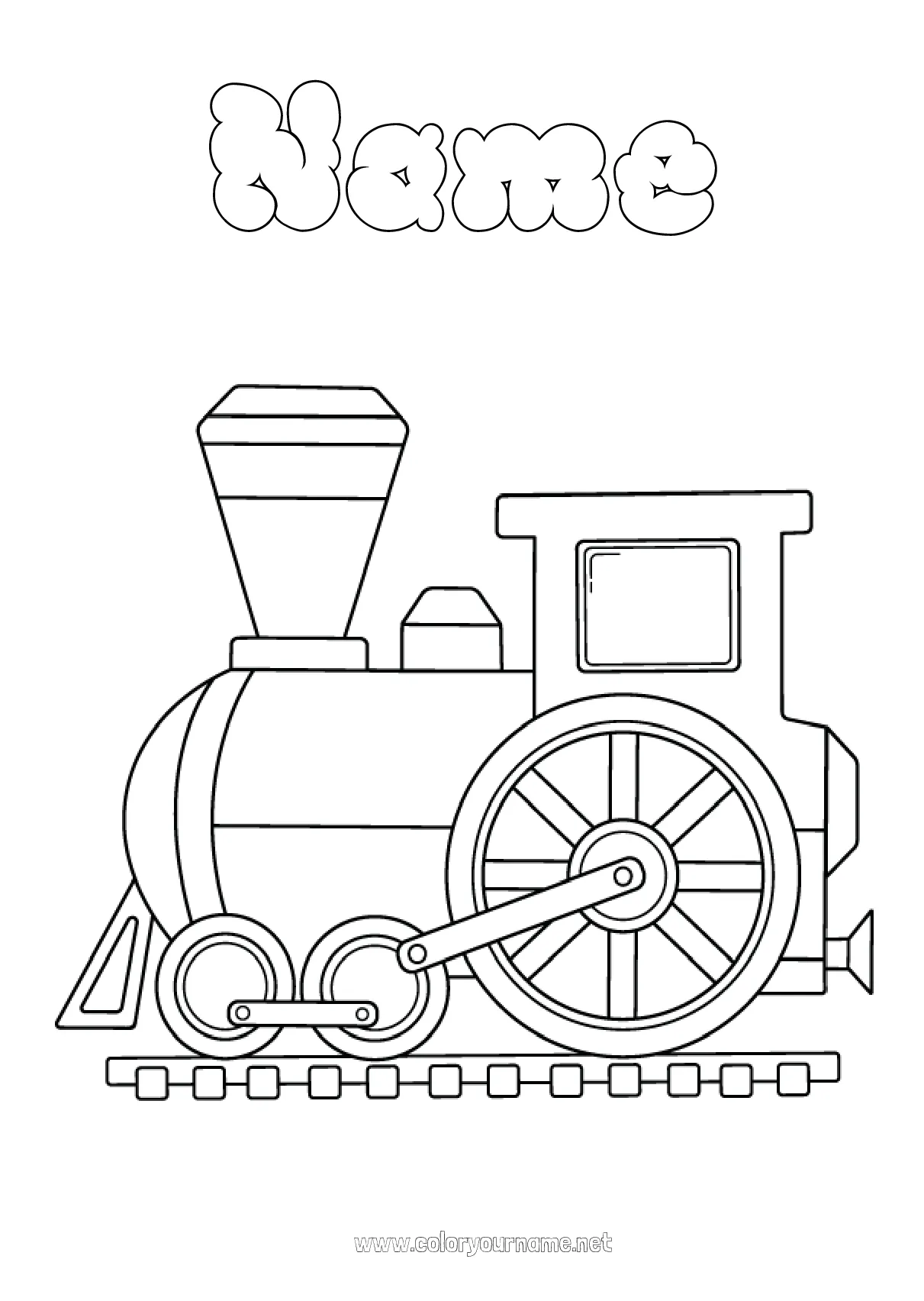 Coloring page no.2234 vehicles train locomotive
