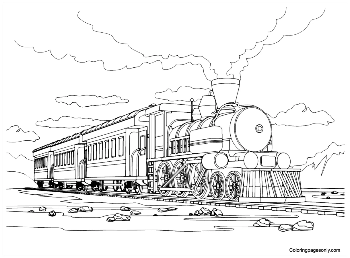Printable polar express train coloring page printable free templates