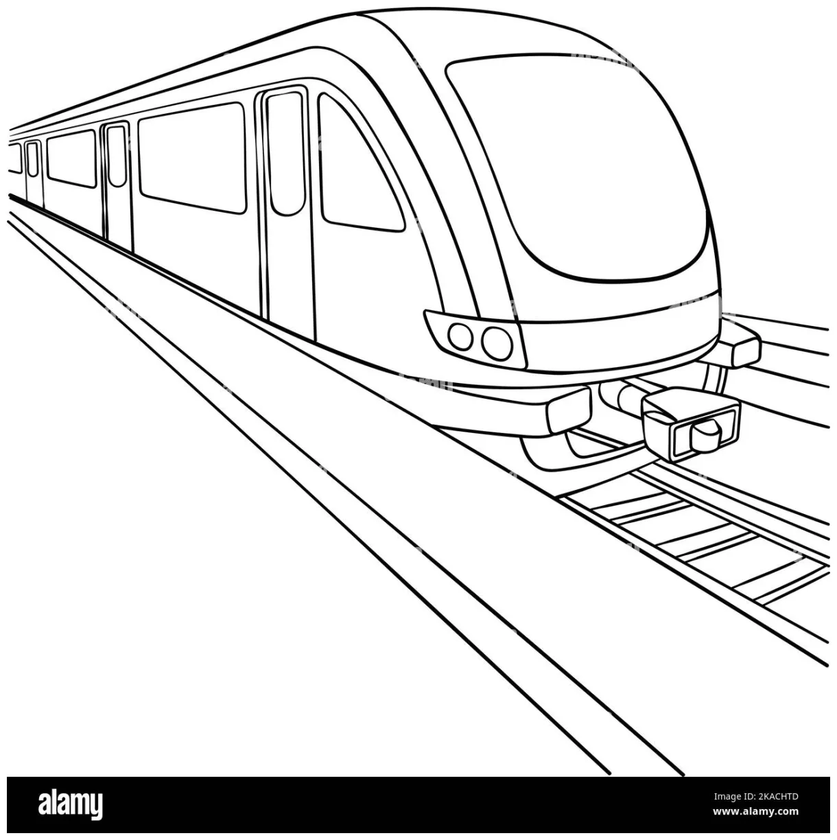 Train isolated coloring page for kids stock vector & art alamy printable coloring page