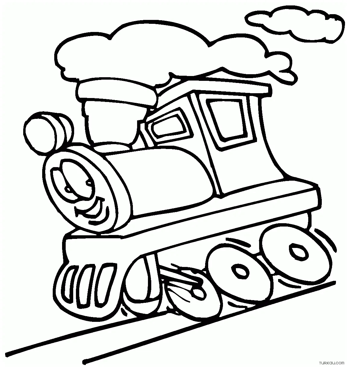 Realistic train coloring page » turkau