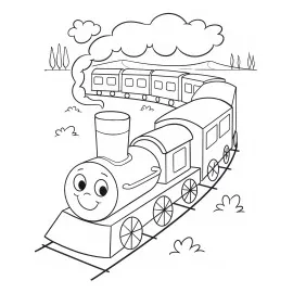 High-speed train coloring page free and printable