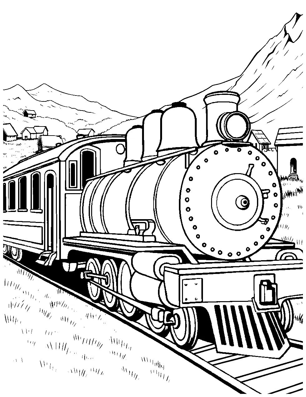 45 train coloring pages free sheets