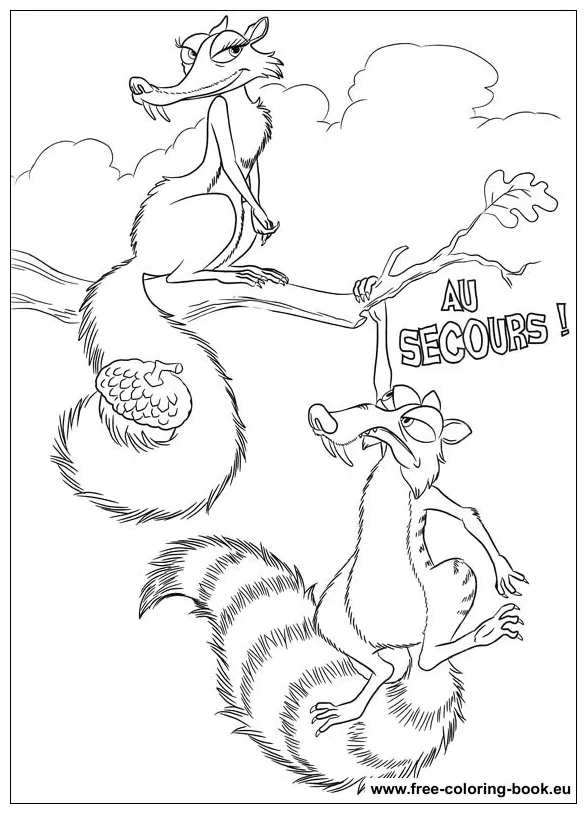 Coloring pages Ice Age - Page 1 - Printable Coloring Pages Online