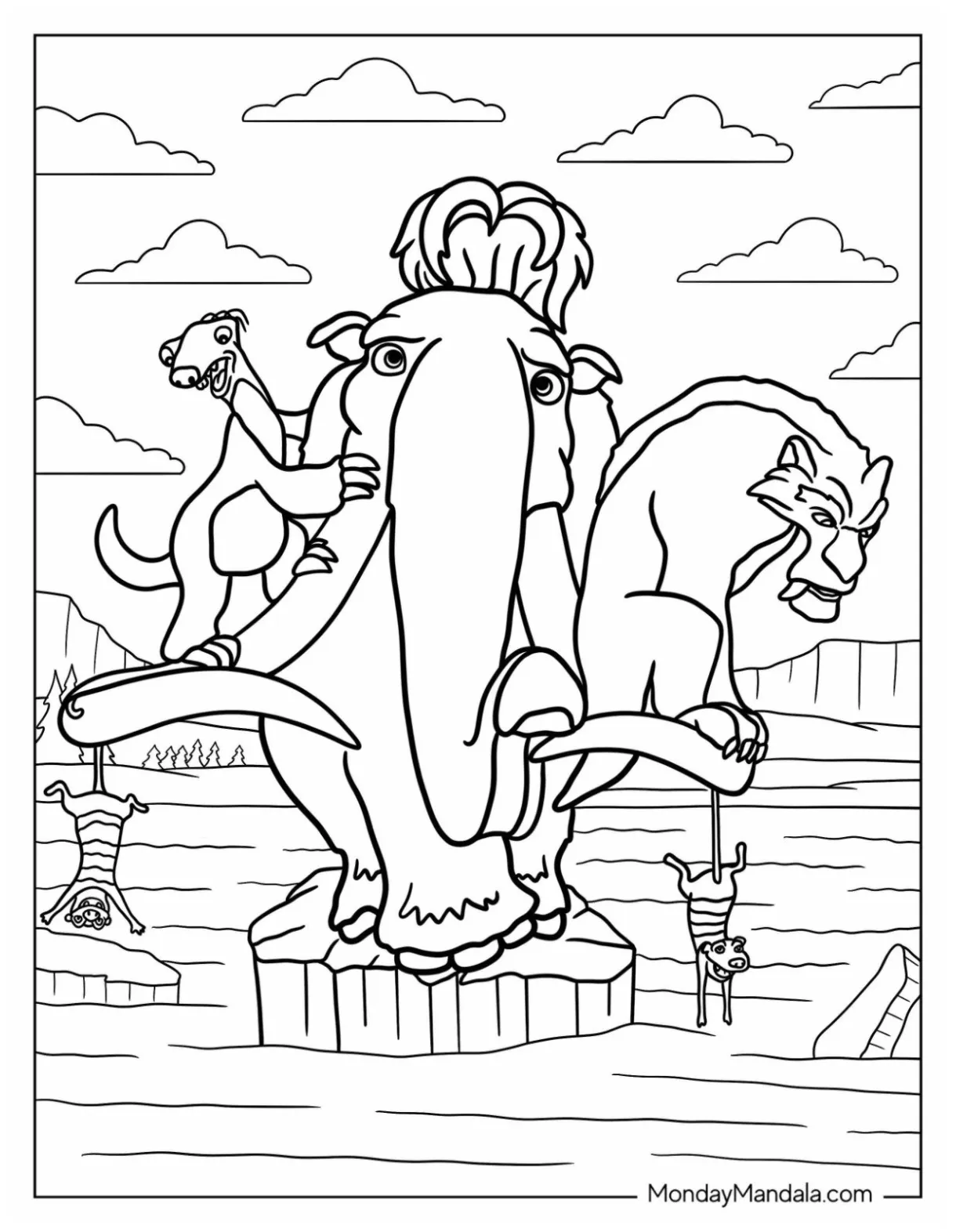 20 Ice Age Coloring Pages (Free PDF Printables)
