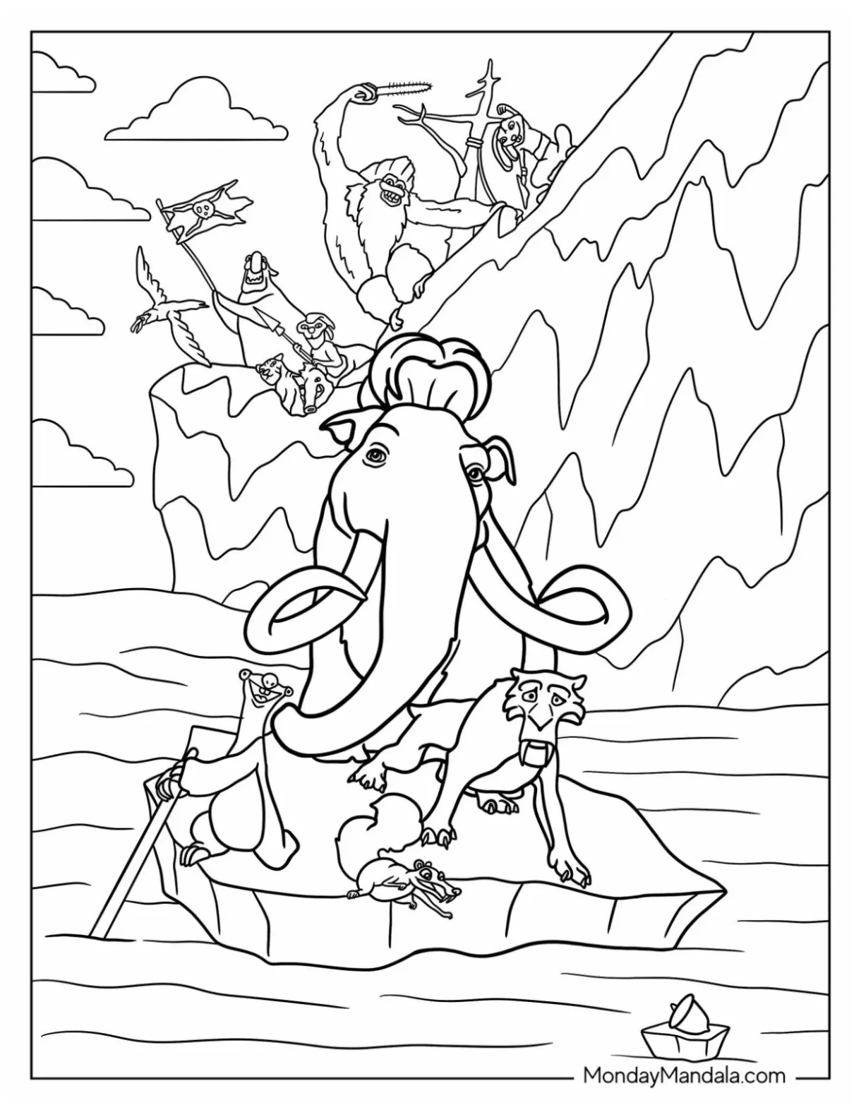 20 Ice Age Coloring Pages (Free PDF Printables)