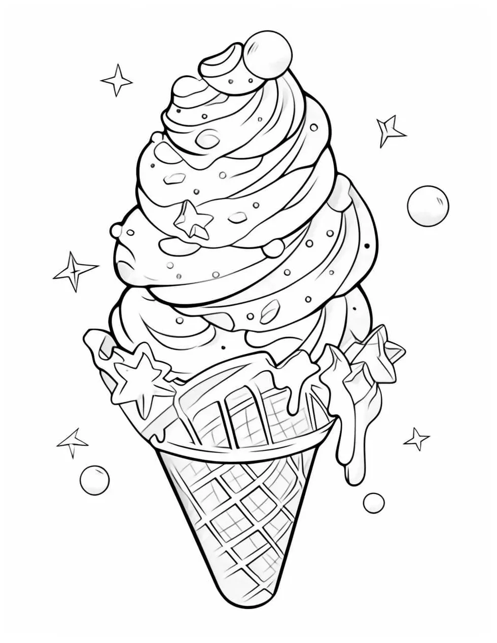 Ice cream coloring page