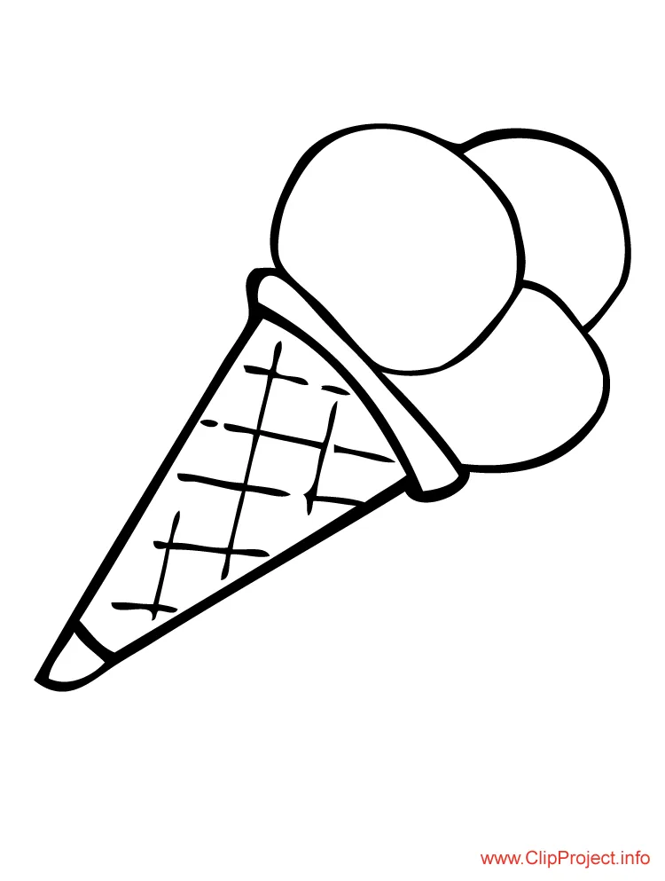 Ice-cream coloring page for free