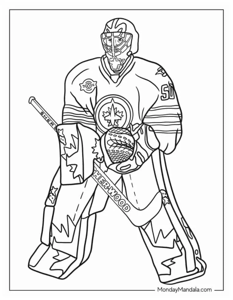 36 hockey & nhl coloring pages free pdf printables