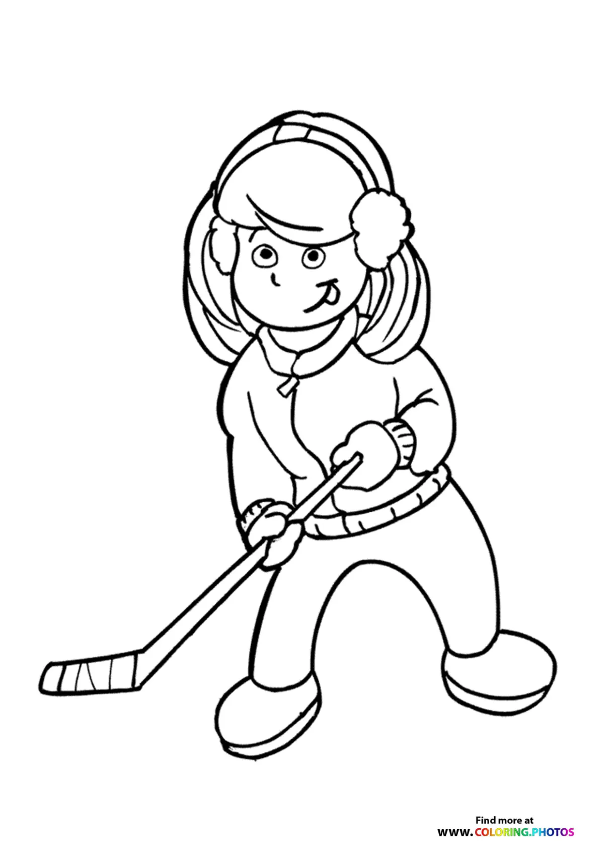 Ice hockey goalie coloring pages for kids