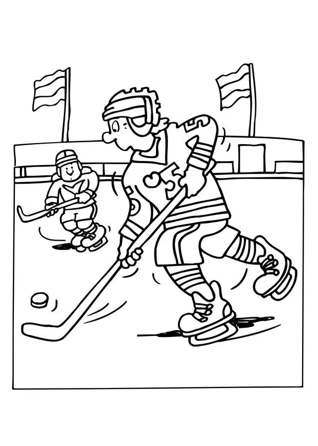 Coloring page ice hockey free printables img 6508