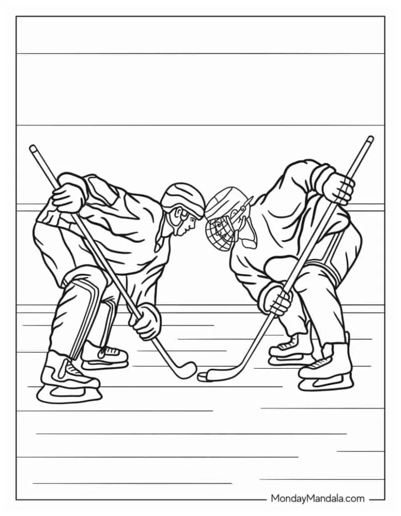 22 hockey & nhl coloring pages free pdf printables