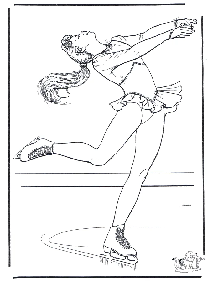 Ice skating coloring pages to download and print for free