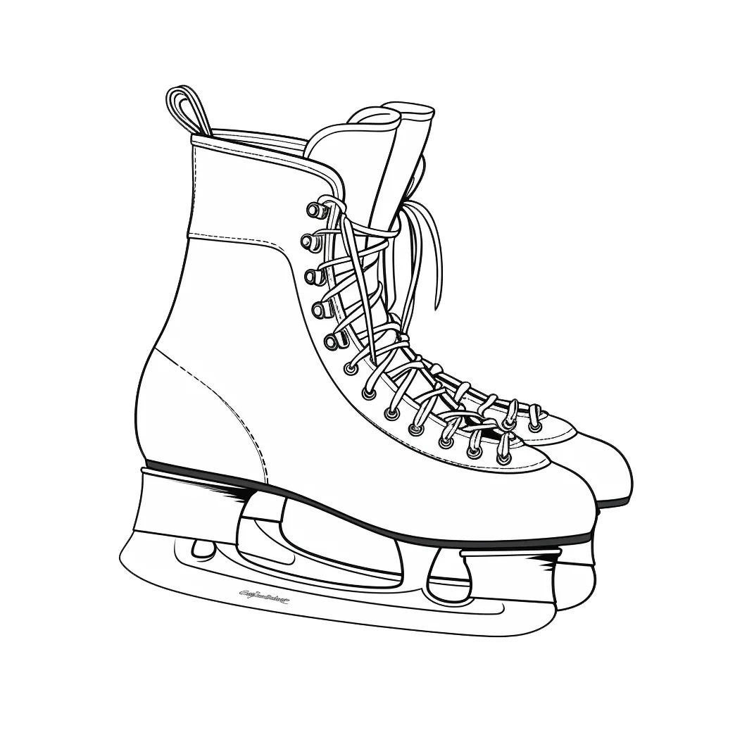 Ice skating coloring page coloring corner