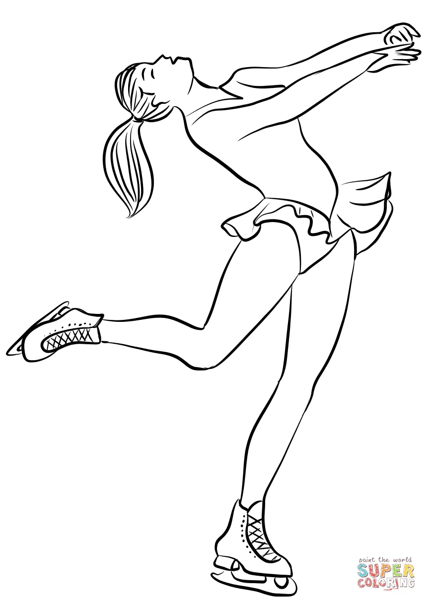 Ice skating performance coloring page free printable coloring pages printable coloring page