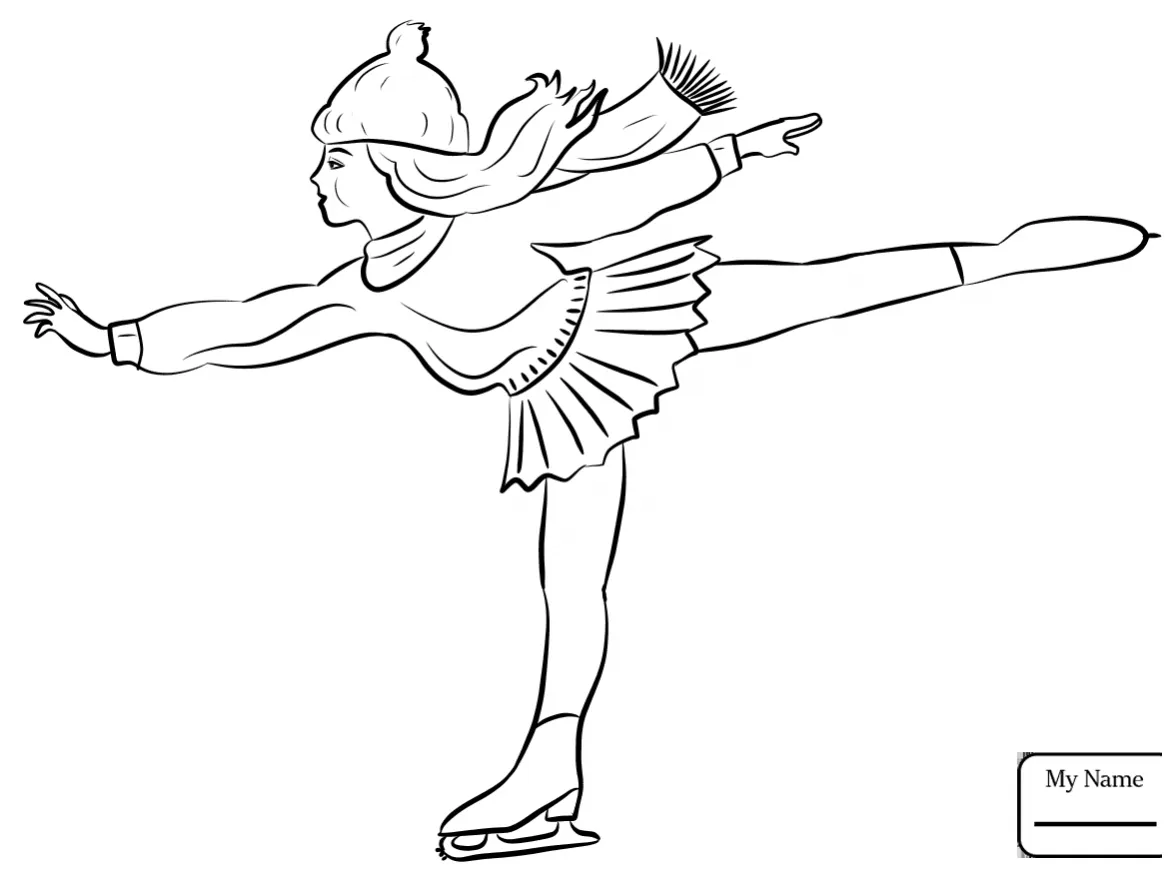 Coloring pages ice skating at getdrawings
