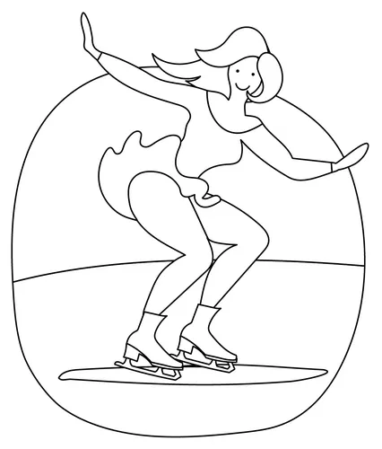 Ice skating coloring page free printable coloring pages