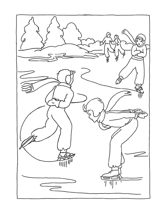 26+ ice skating coloring page | AleiaAjradah
