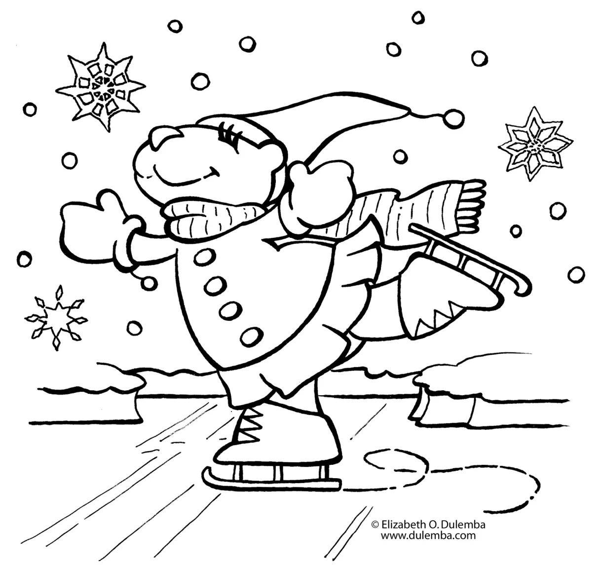 Ice Skating Coloring Pages Printable at GetColorings.com | Free