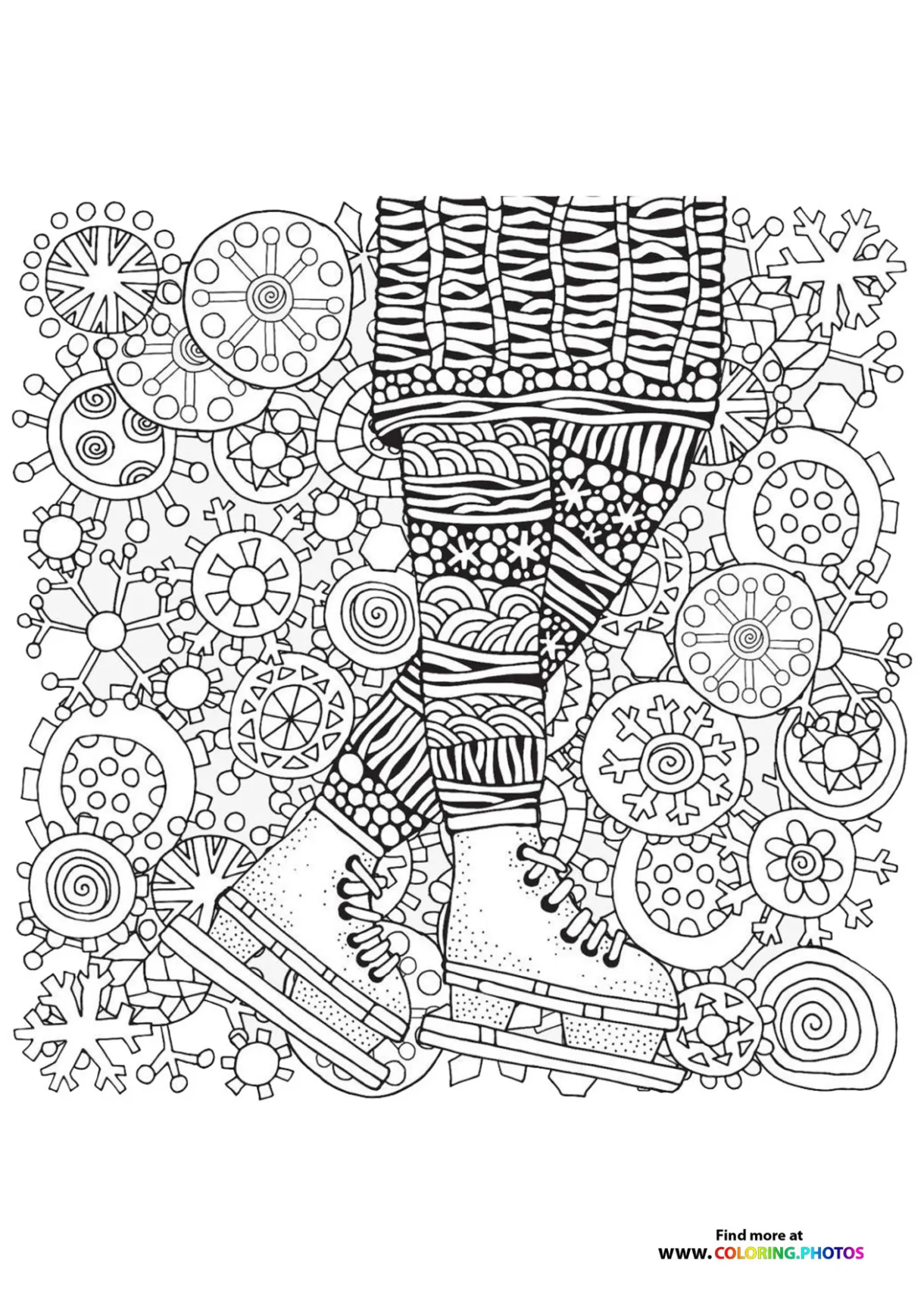 Ice skating - Coloring Pages for kids