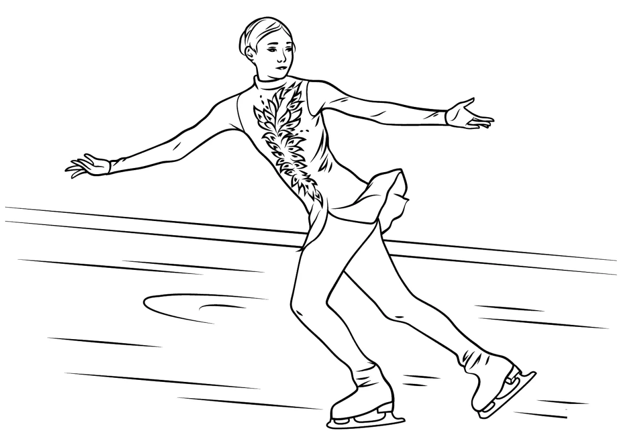 Ice Skating Coloring Pages - Coloring Cool