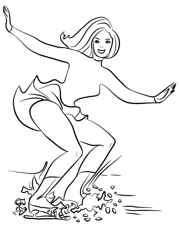 Ice Skating Image coloring page - Download, Print or Color Online for Free