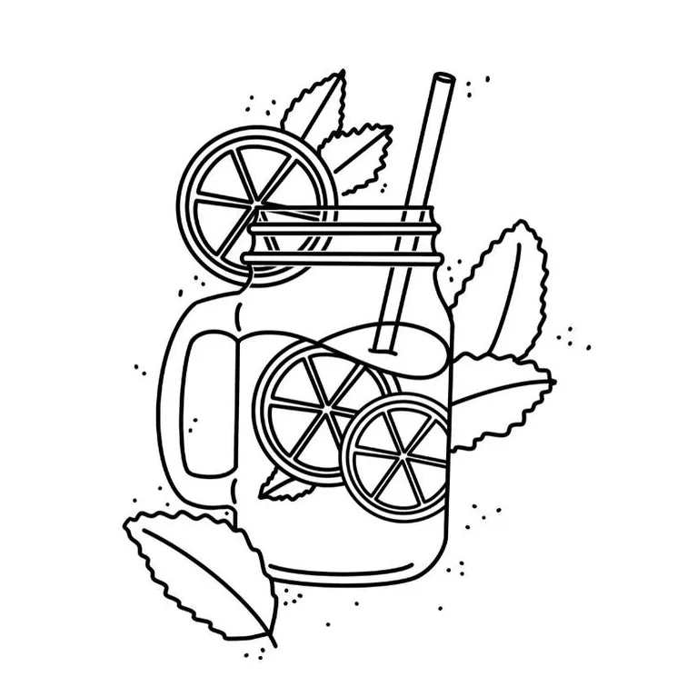 Lemon Ice Tea - Free Colouring Page | Lorelsberg | Coloring pages, Free