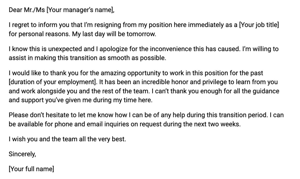 How to write a resignation letter with templates