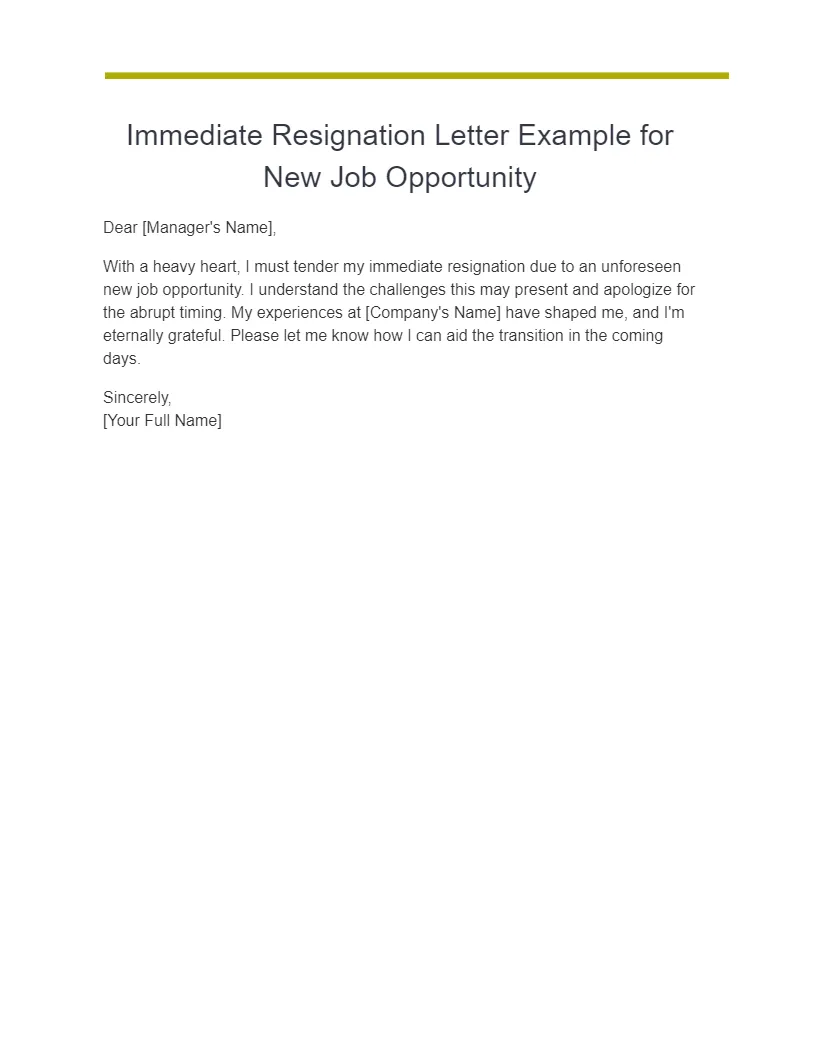 Resignation letter for new job opportunity 21+ examples, pdf, tips