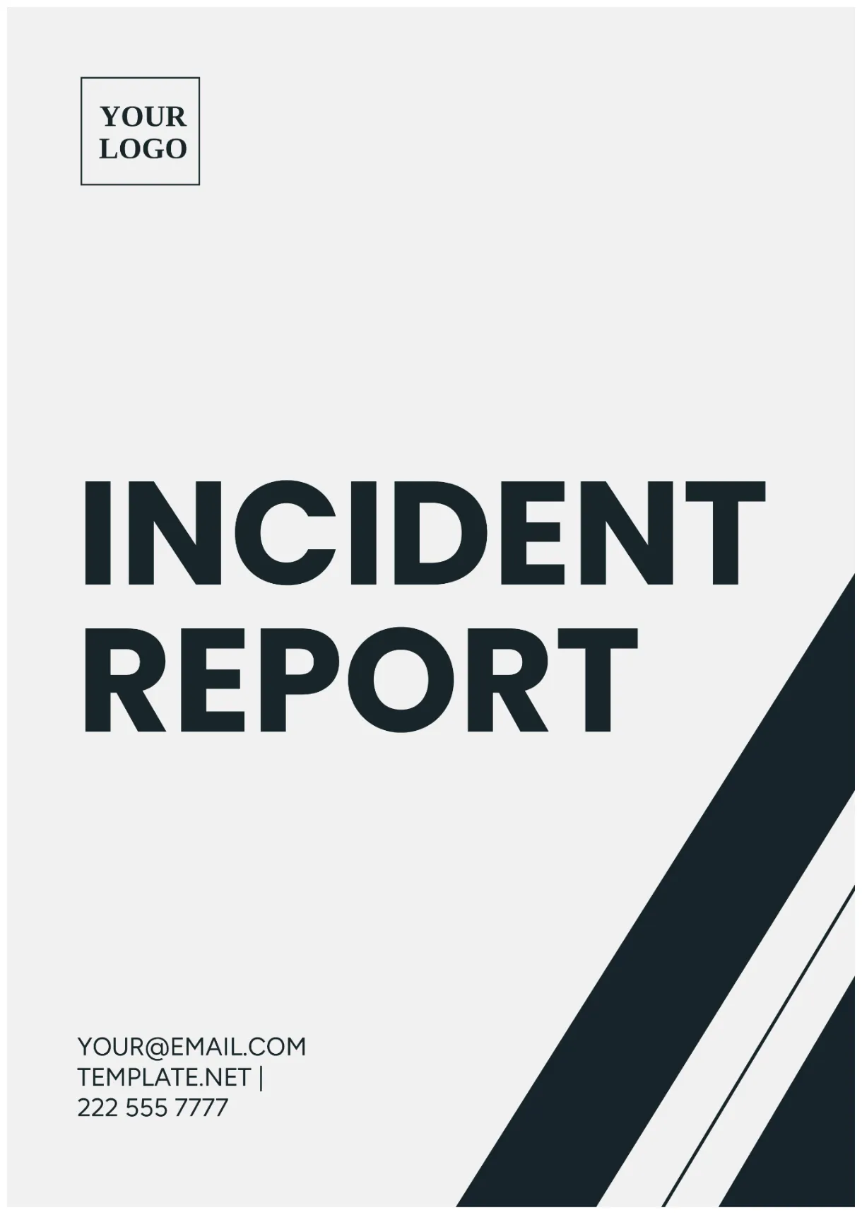 Free sample incident report template to edit online