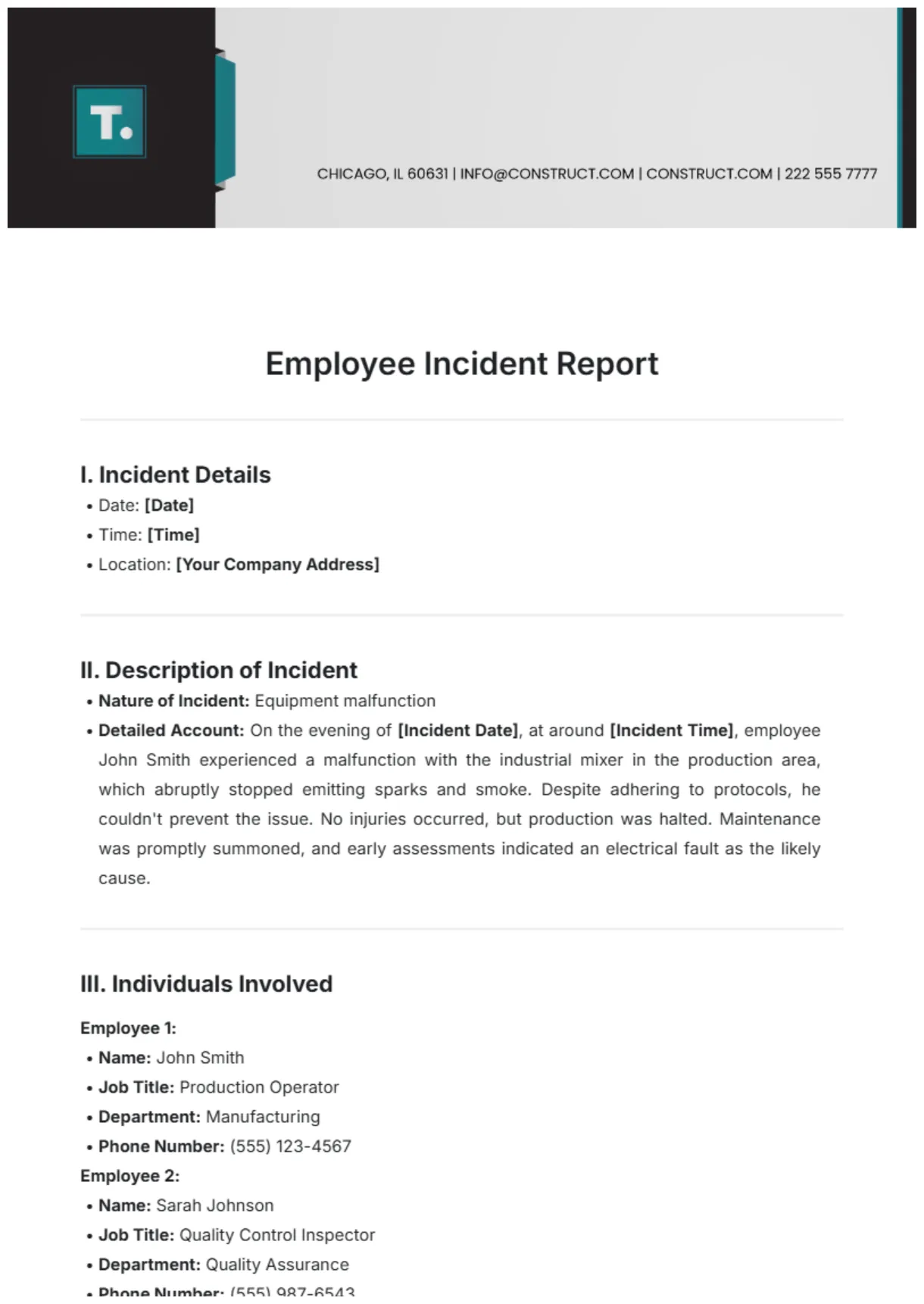 Free ai incident report generator, free incident report maker online