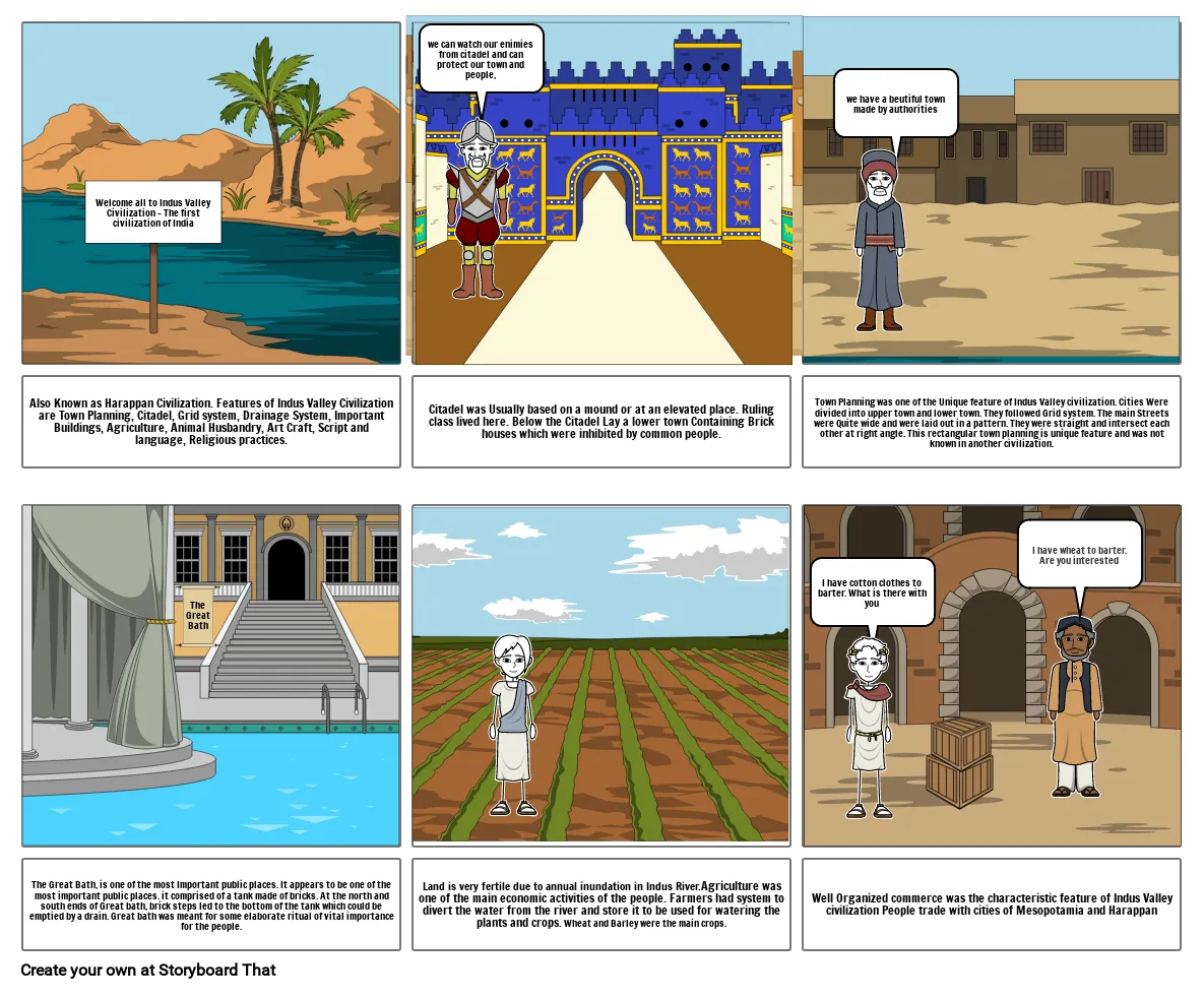 Indus valley civilization storyboard by syeda_fizza printable coloring page
