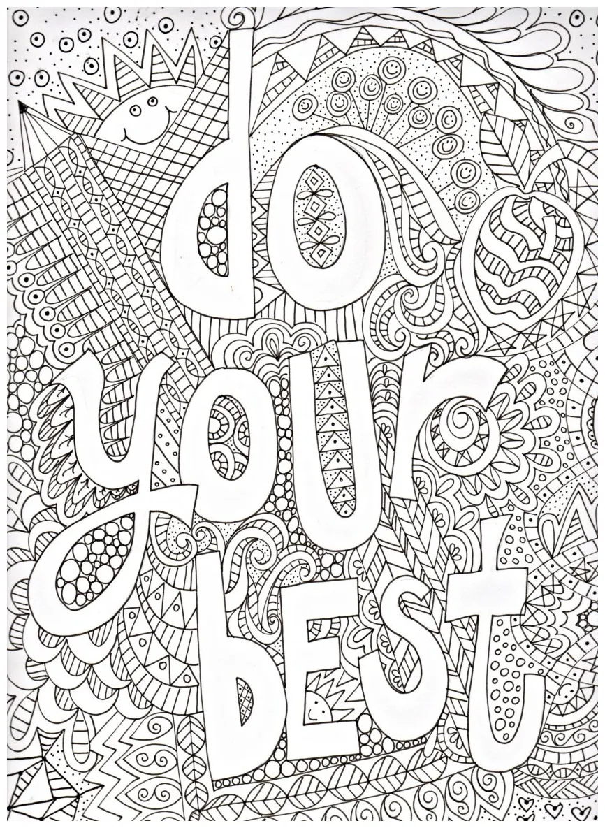 Inspirational coloring page
