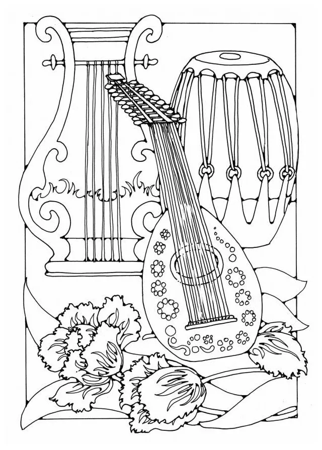 Musical s print out coloring home