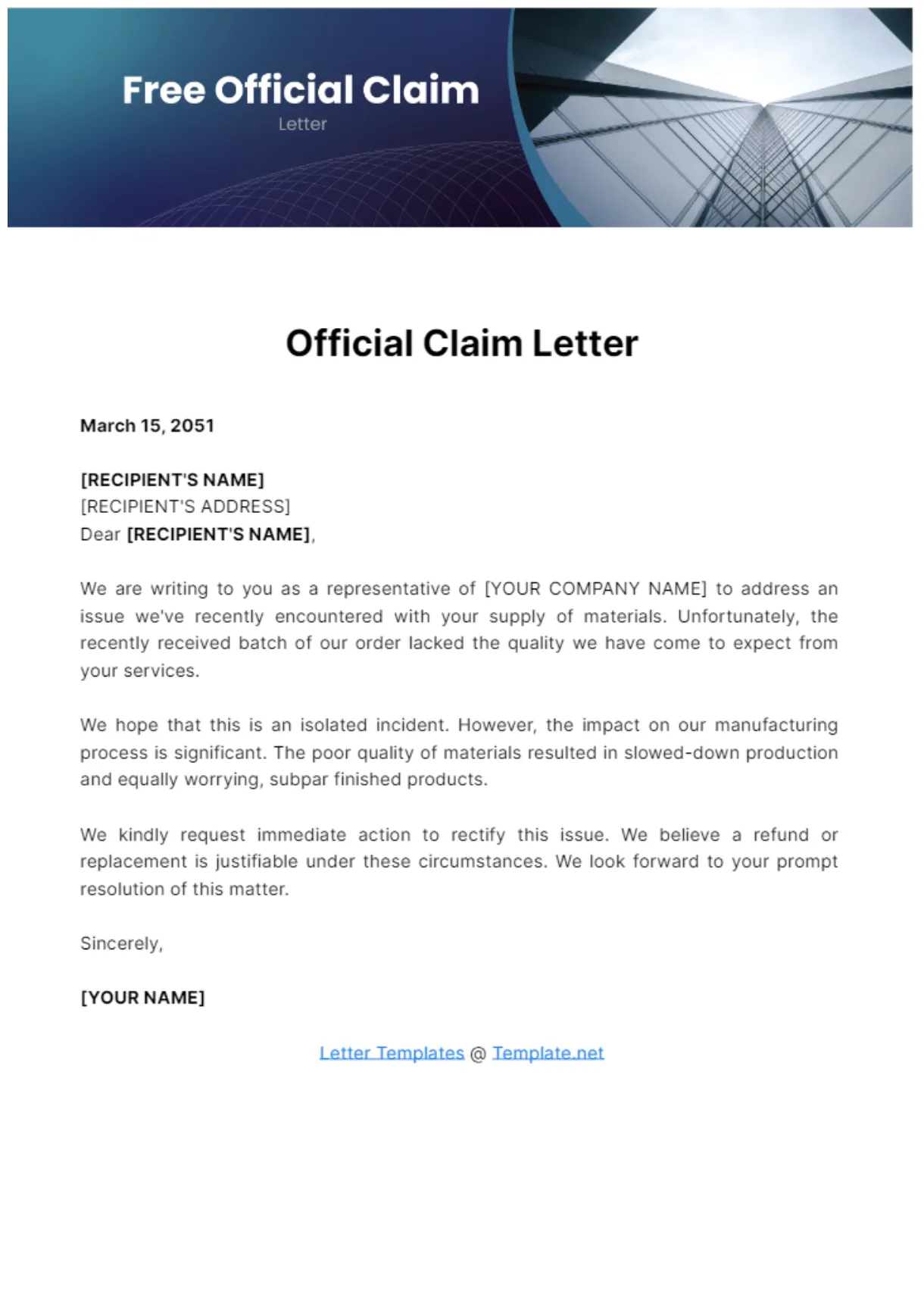 Free Late Insurance Claim Letter Template to Edit Online