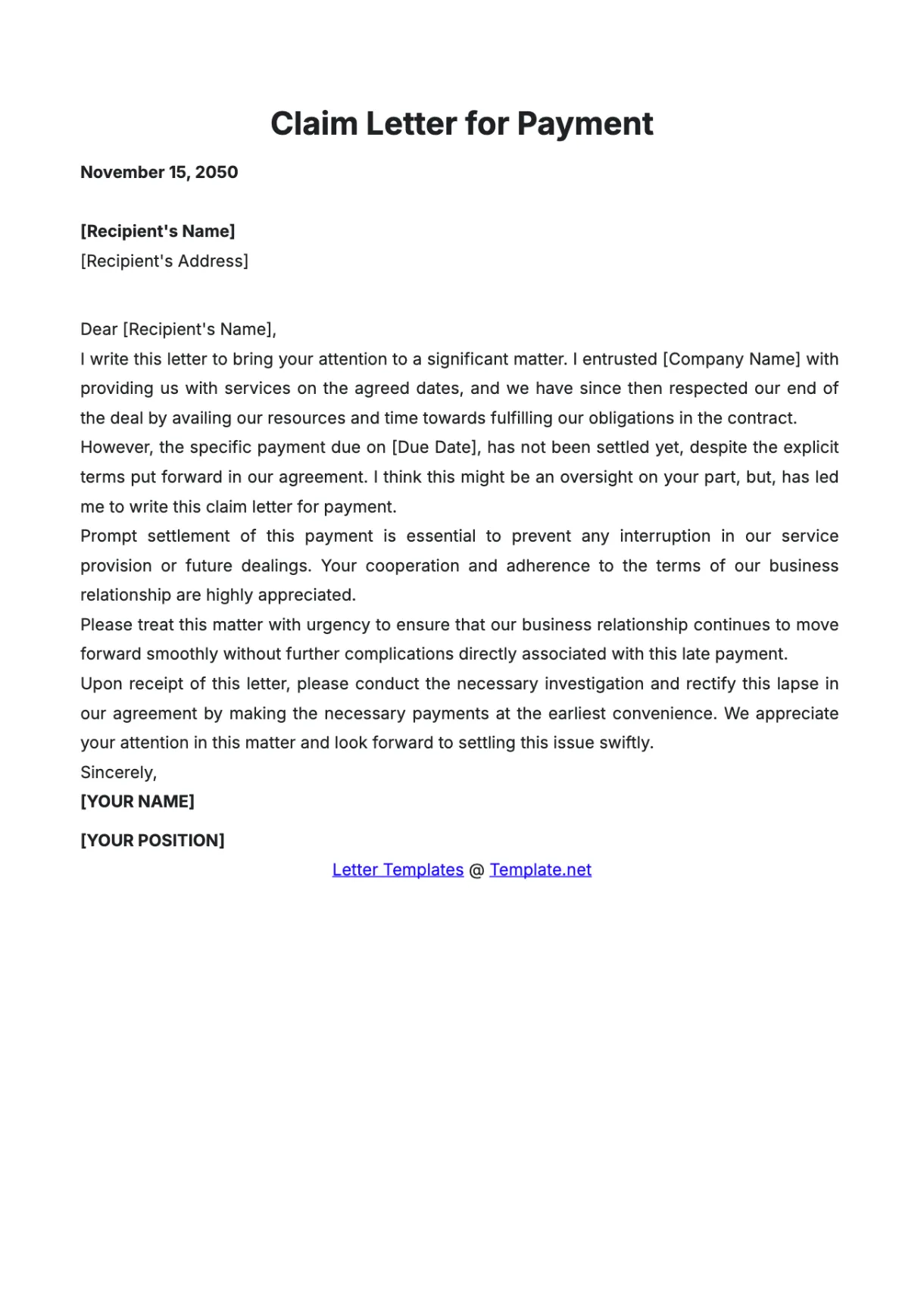 Free Late Insurance Claim Letter Template to Edit Online