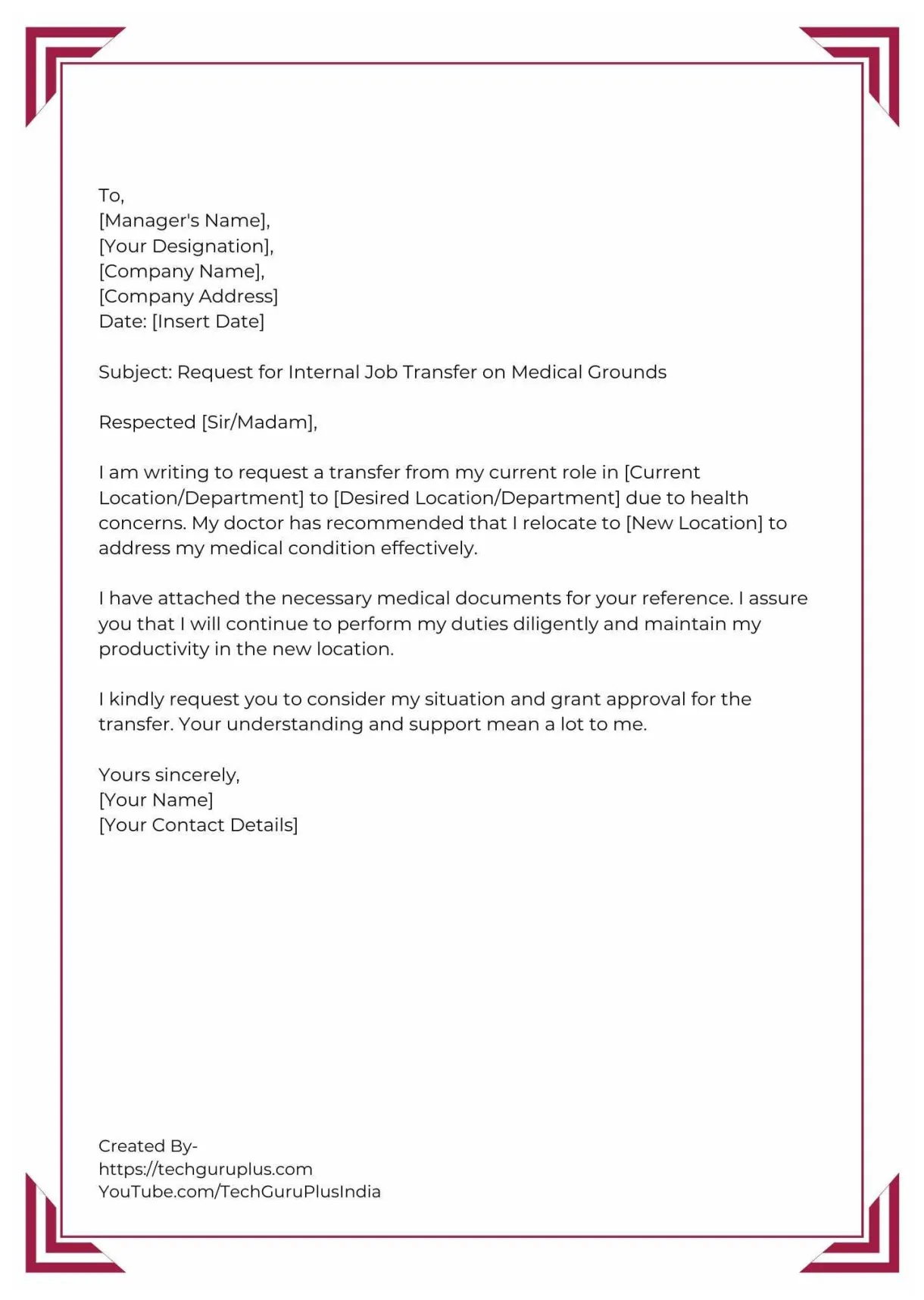 Application for internal job transfer [5 format] printable coloring page