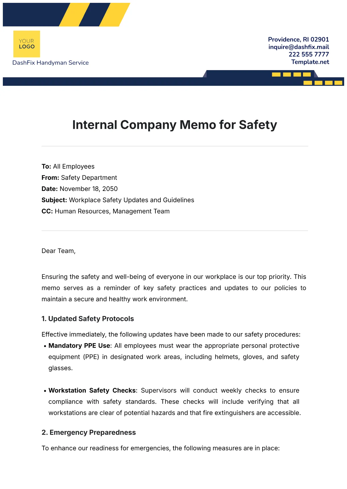 Free expectation memo template to edit online