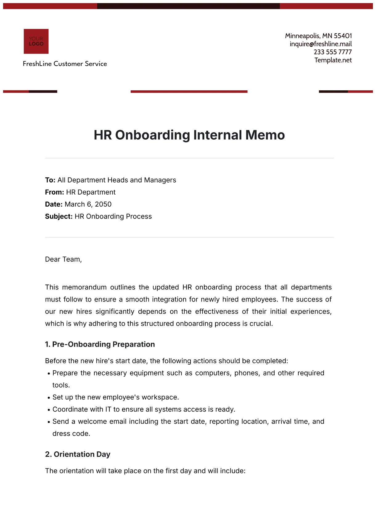 Free expectation memo template to edit online printable coloring page