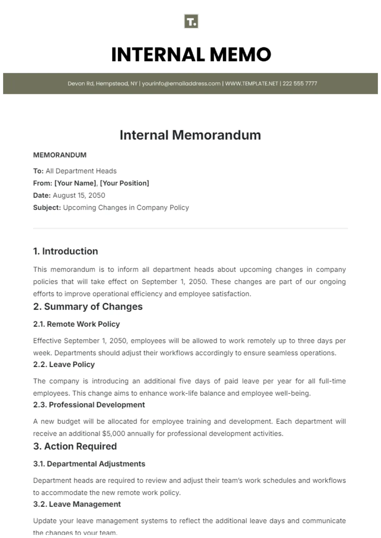 Free sample memo for misconduct template to edit online