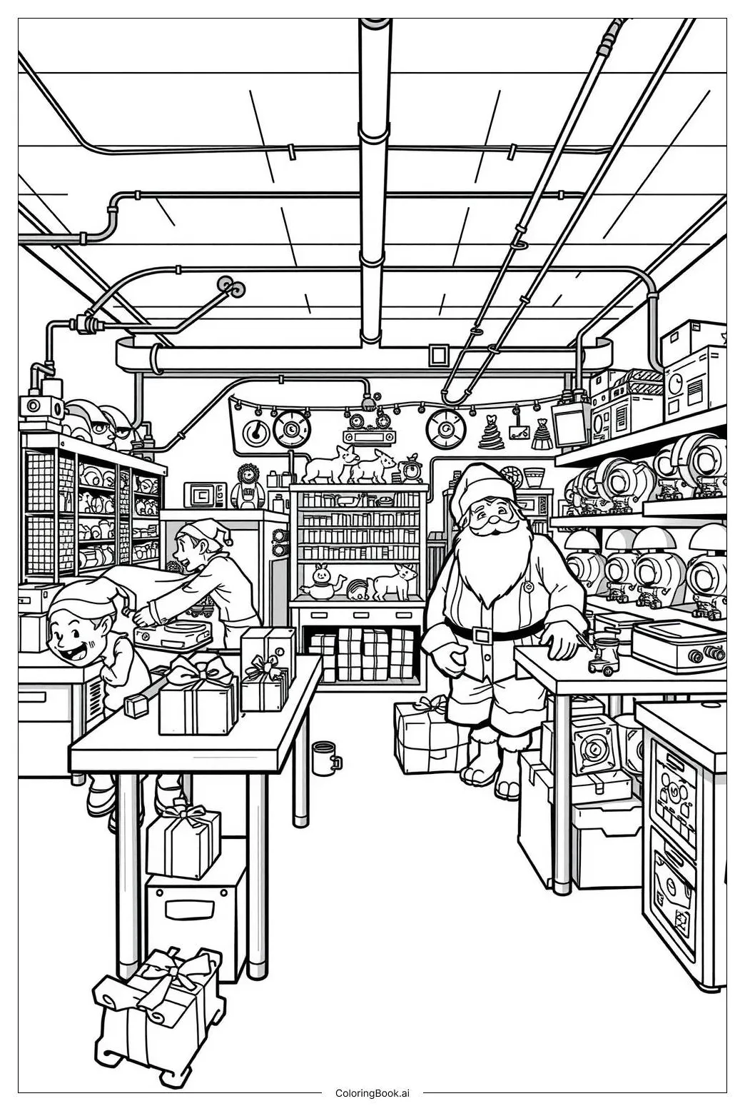 Santas workshop coloring pages [2025]