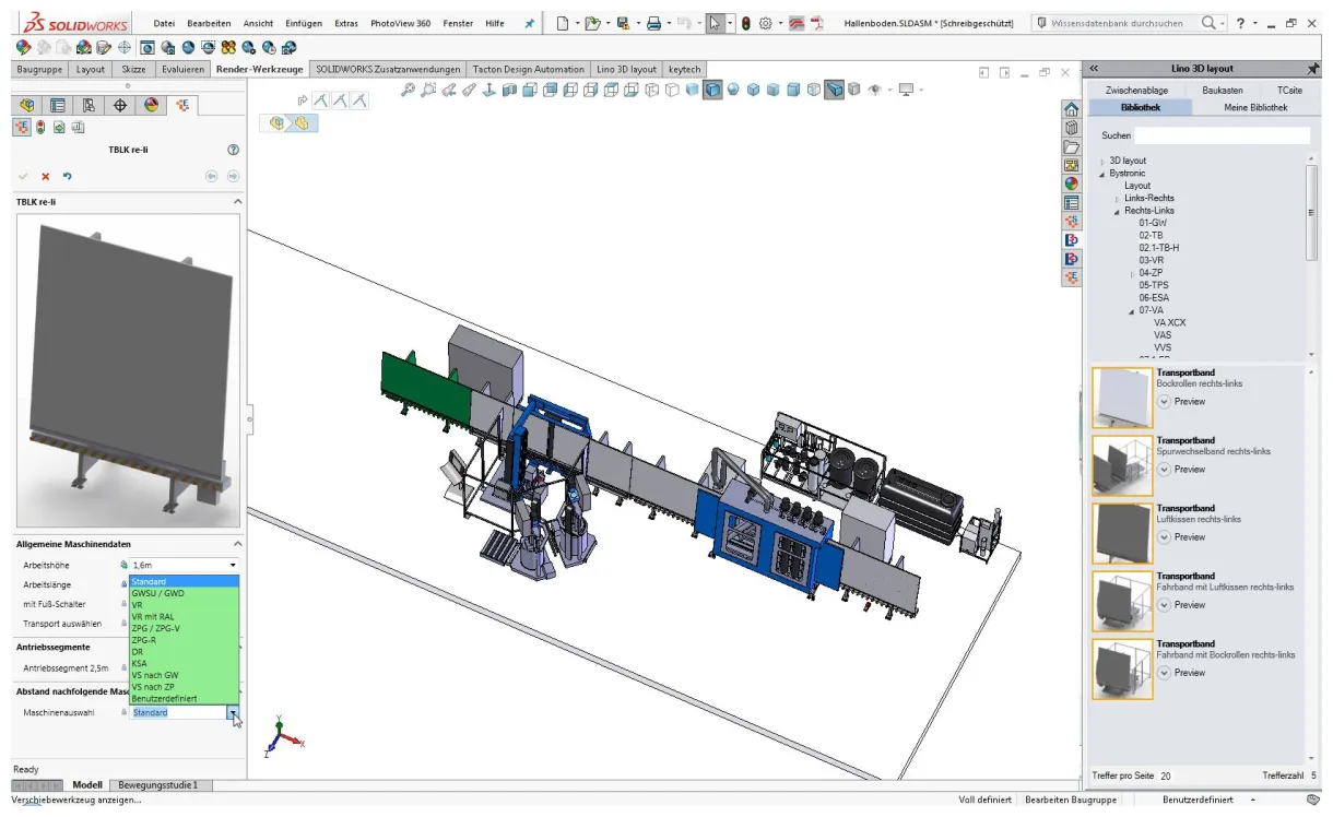 Lino®3d layout erlaubt regelbasierte 3d-aufstellplanung mit solidworks printable coloring page